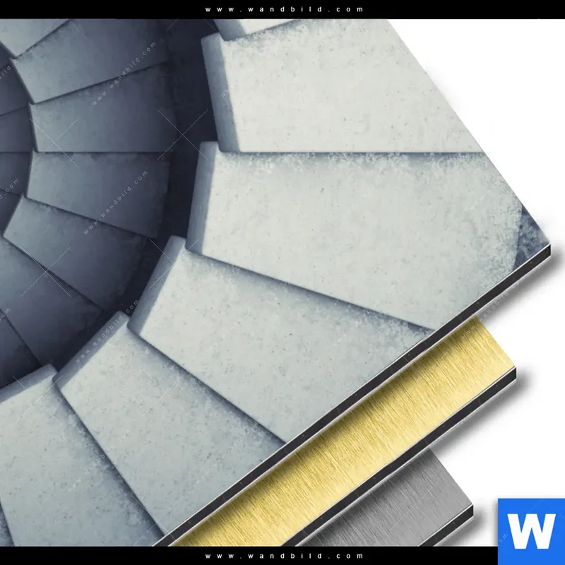Aluminiumbild gebürstet | Stufen der Unendlichkeit | Hochformat