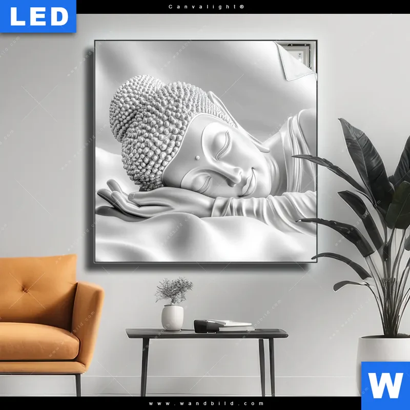 Canvalight® Leuchtbild | Buddha - Stille des Erwachens | Quadrat