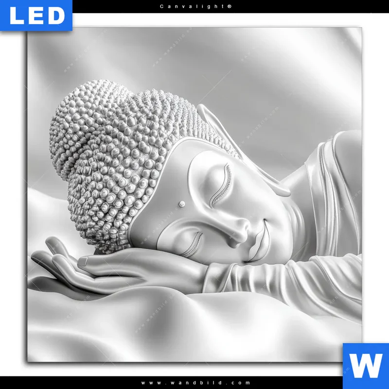 Canvalight® Leuchtbild | Buddha - Stille des Erwachens | Quadrat