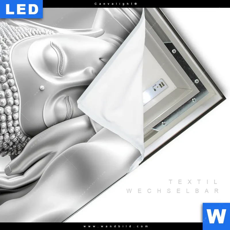 Canvalight® Leuchtbild | Buddha - Stille des Erwachens | Quadrat