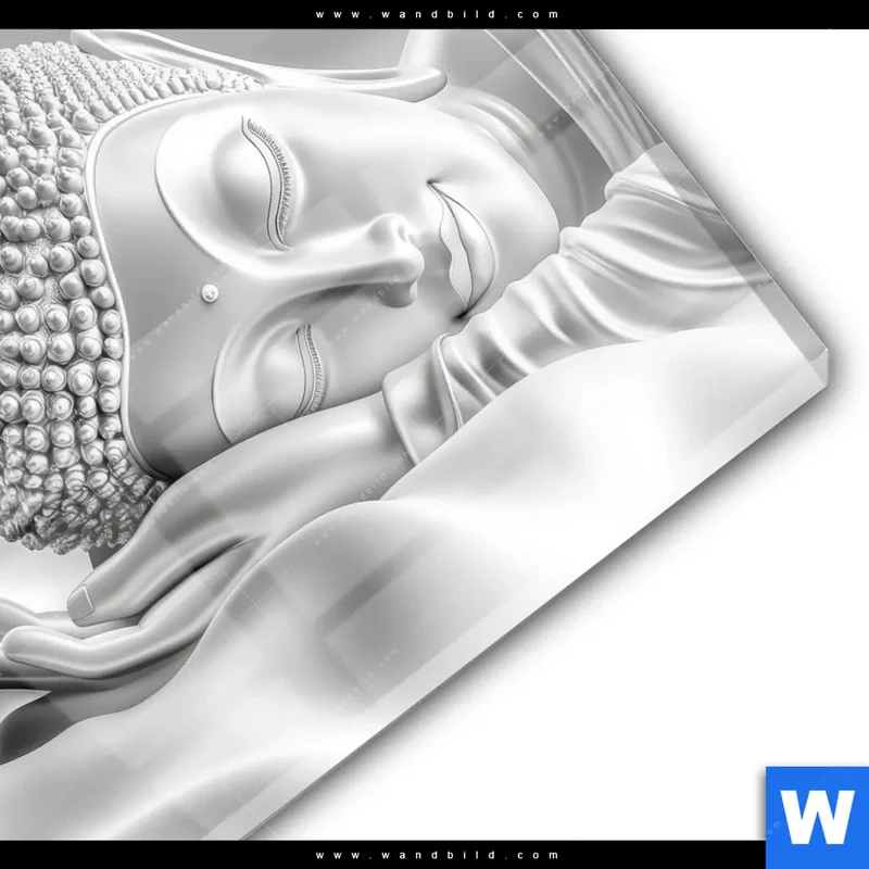 Acrylglasbild | Buddha - Stille des Erwachens | Rund