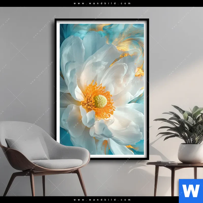 Poster | Blüte im goldenen Licht | Hochformat