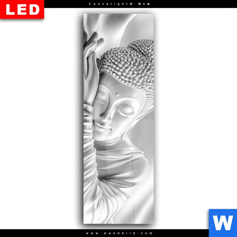 Wechselmotiv Acrylglas Canvalight® DIA | Buddha - Stille des Erwachens | Schmal