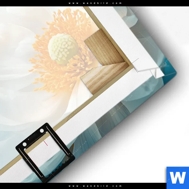 Leinwandbild | Blüte im goldenen Licht | Quadrat