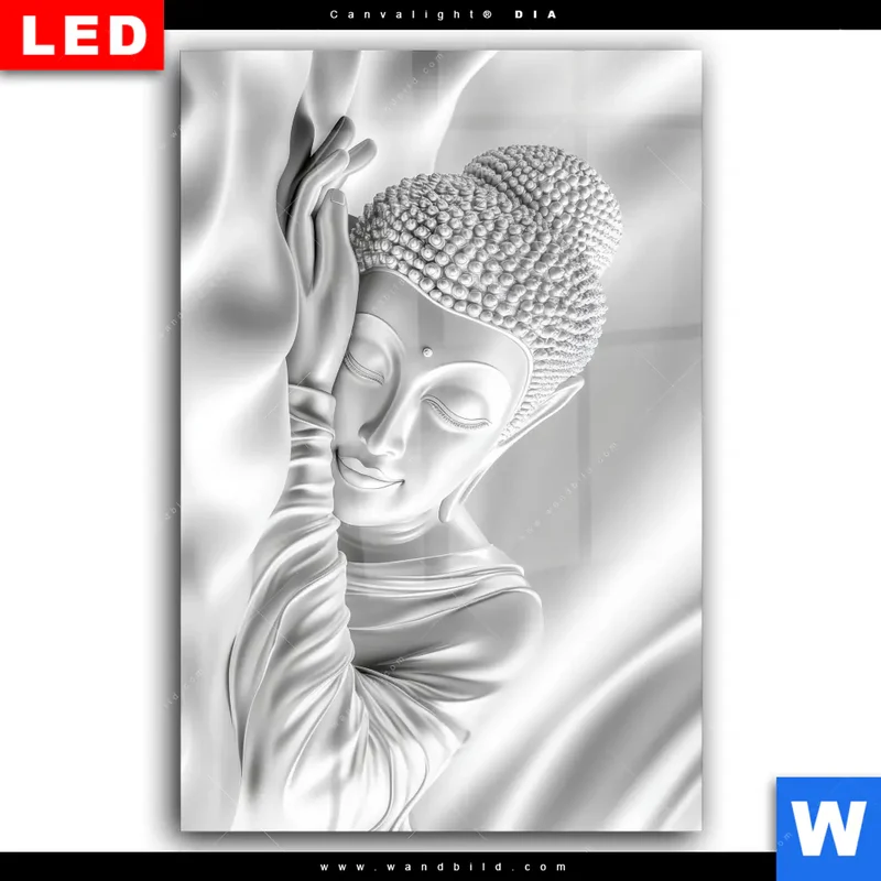Wechselmotiv Acrylglas Canvalight® DIA | Buddha - Stille des Erwachens | Hochformat