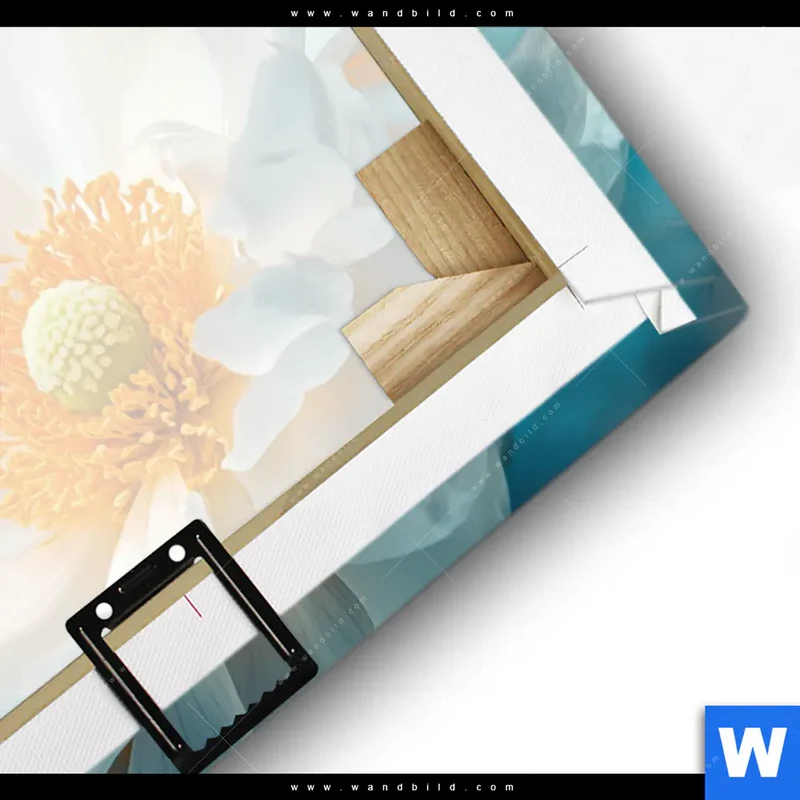 Leinwandbild | Blüte im goldenen Licht | Querformat