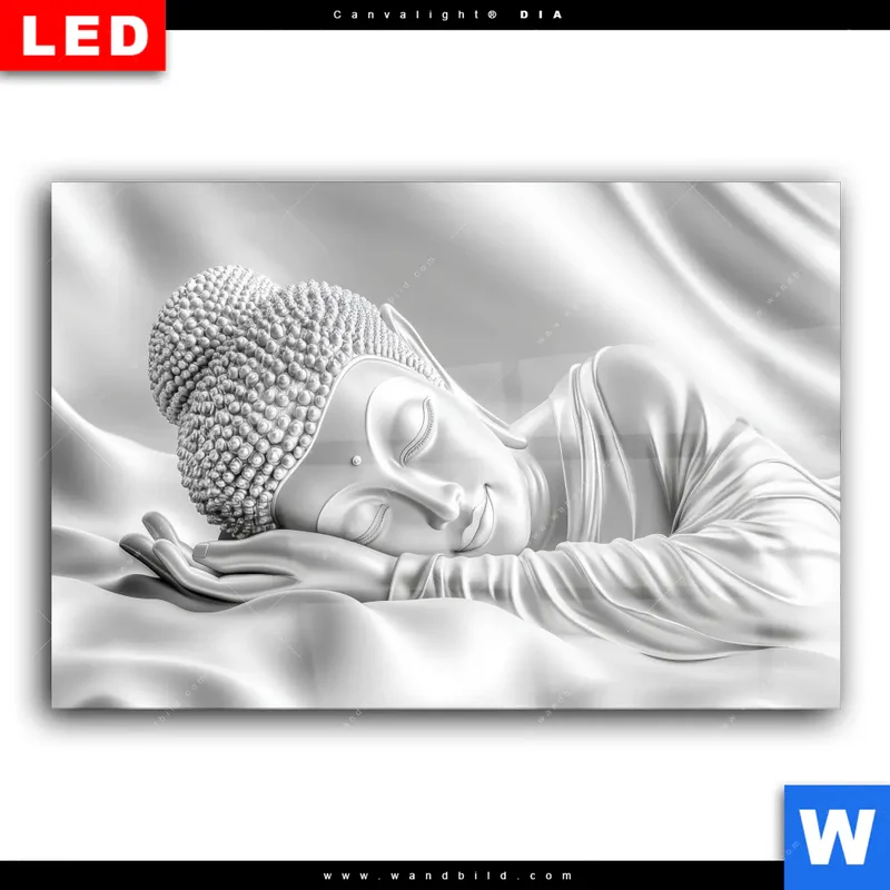 Wechselmotiv Acrylglas Canvalight® DIA | Buddha - Stille des Erwachens | Querformat