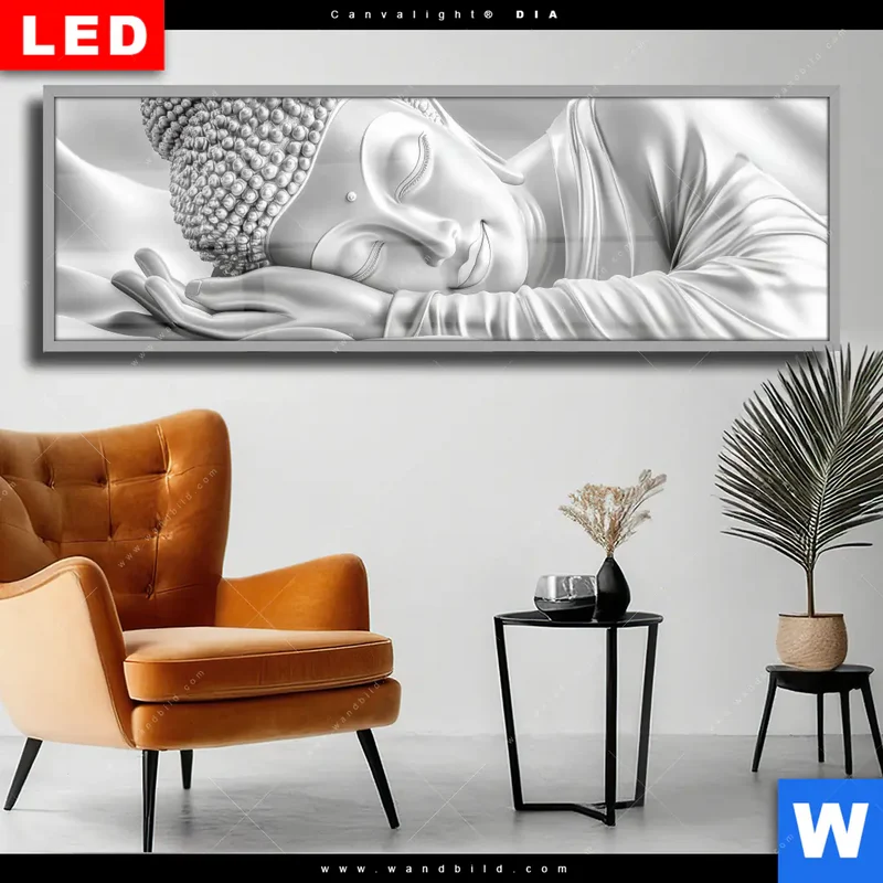 Wechselmotiv Acrylglas Canvalight® DIA | Buddha - Stille des Erwachens | Panorama