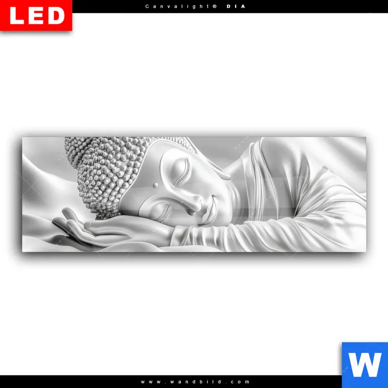 Wechselmotiv Acrylglas Canvalight® DIA | Buddha - Stille des Erwachens | Panorama