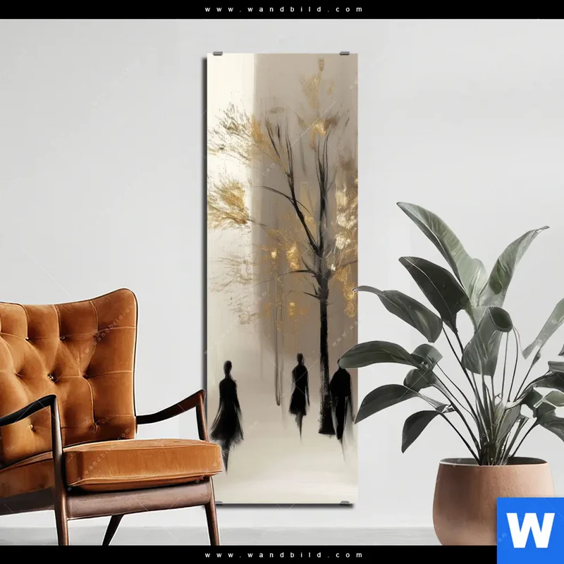Alu-Dibond Bild | Goldene Stille der Großstadt | Schmal