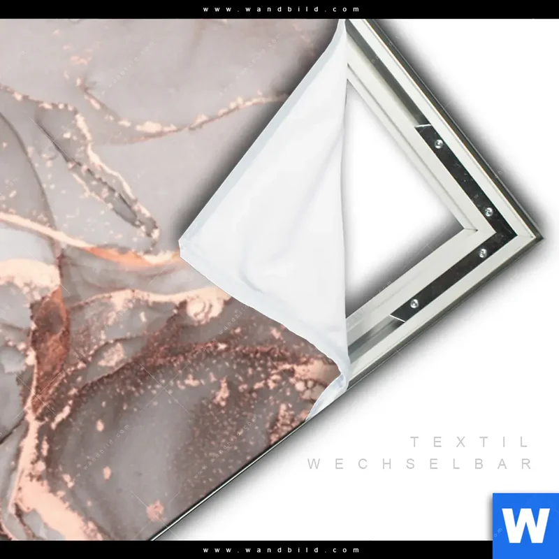 Spannbild | Fluid Art in edlen Metallic-Tönen | Schmal