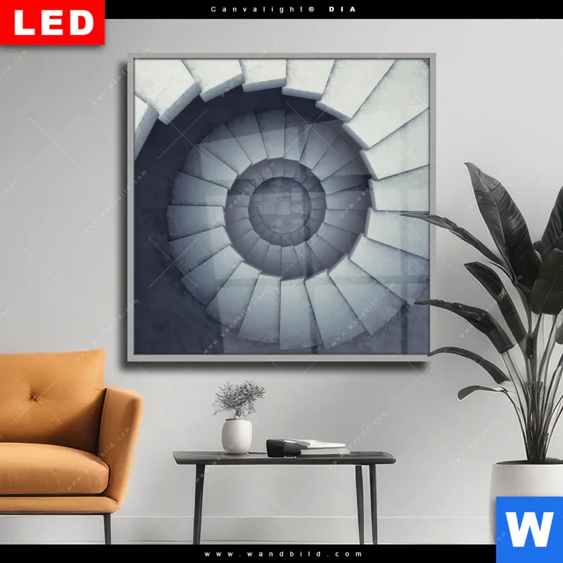 Wechselmotiv Acrylglas Canvalight® DIA | Stufen der Unendlichkeit | Quadrat