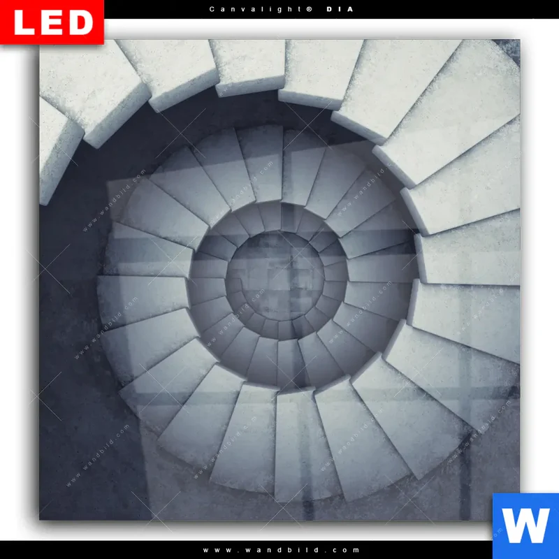 Wechselmotiv Acrylglas Canvalight® DIA | Stufen der Unendlichkeit | Quadrat