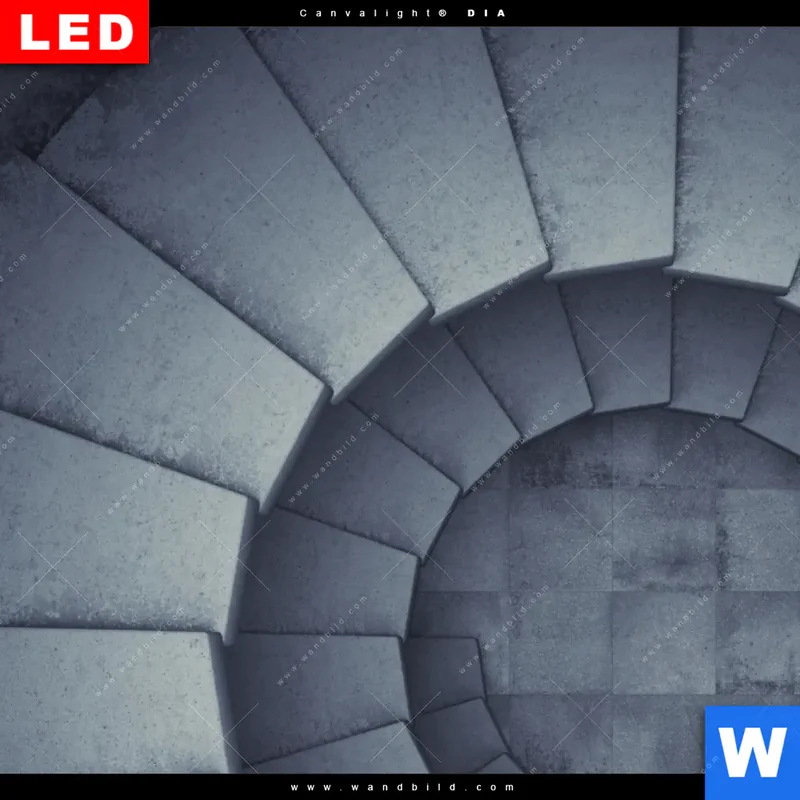 Wechselmotiv Acrylglas Canvalight® DIA | Stufen der Unendlichkeit | Quadrat