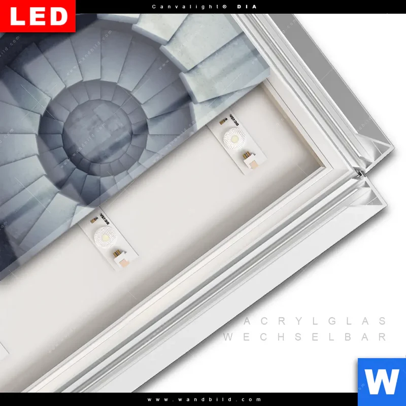 Leuchtbild Acrylglas Canvalight® DIA | Stufen der Unendlichkeit | Querformat