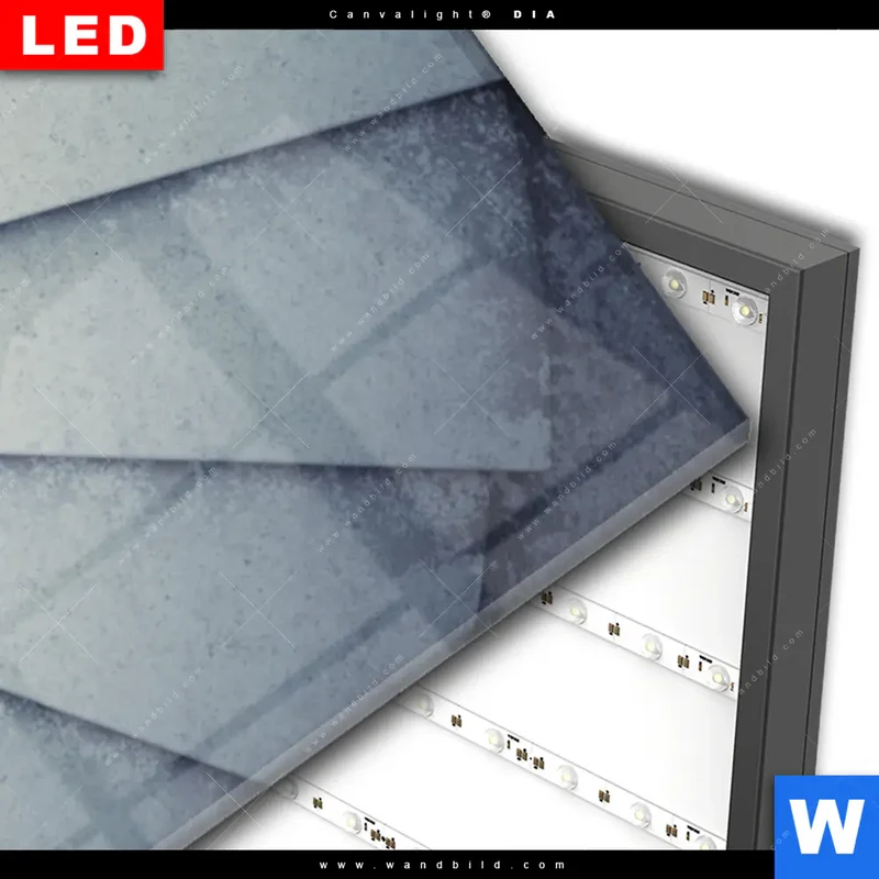 Wechselmotiv Acrylglas Canvalight® DIA | Stufen der Unendlichkeit | Panorama