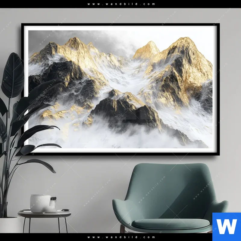 Poster | Stille der goldenen Berge | Querformat