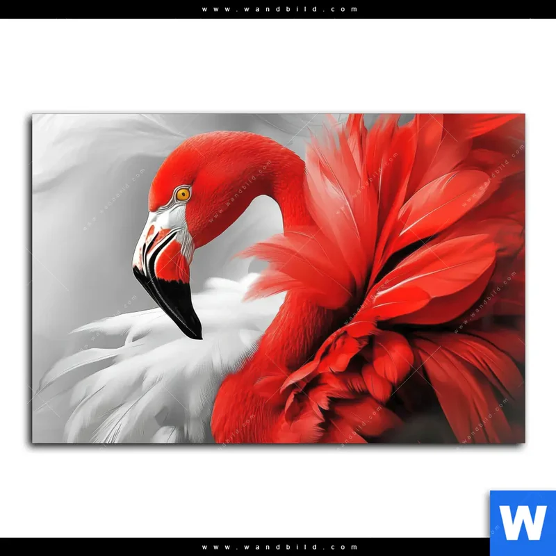 Spannbild | Roter Flamingo | Querformat