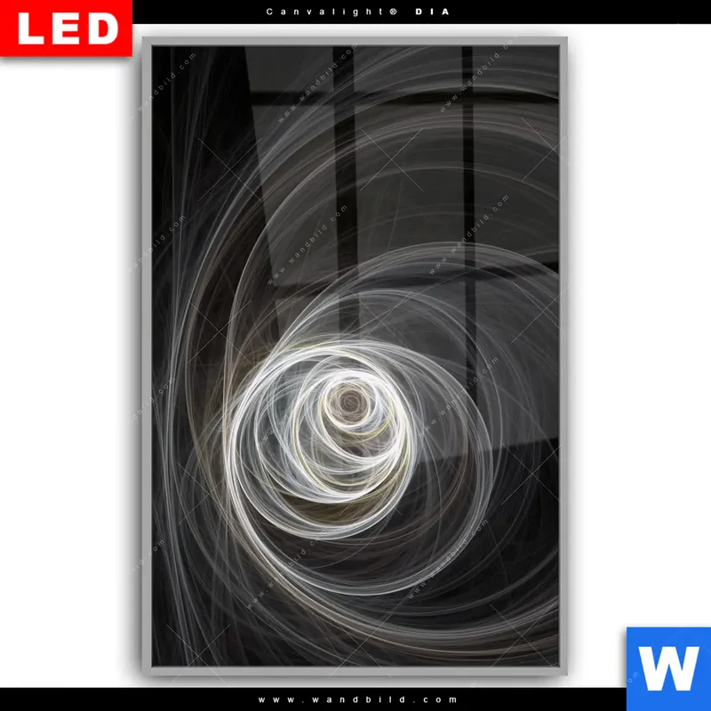 Leuchtbild Acrylglas Canvalight® DIA | Lichtmalerei - Tanz der Linien | Hochformat