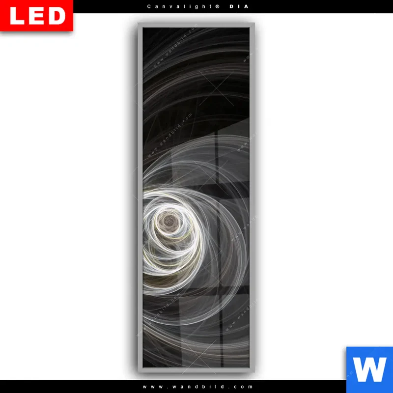 Leuchtbild Acrylglas Canvalight® DIA | Lichtmalerei - Tanz der Linien | Schmal