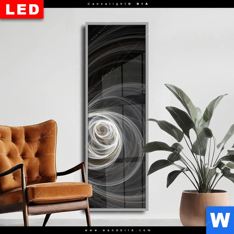 Wechselmotiv Acrylglas Canvalight® DIA | Lichtmalerei - Tanz der Linien | Schmal