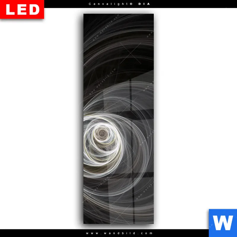 Wechselmotiv Acrylglas Canvalight® DIA | Lichtmalerei - Tanz der Linien | Schmal