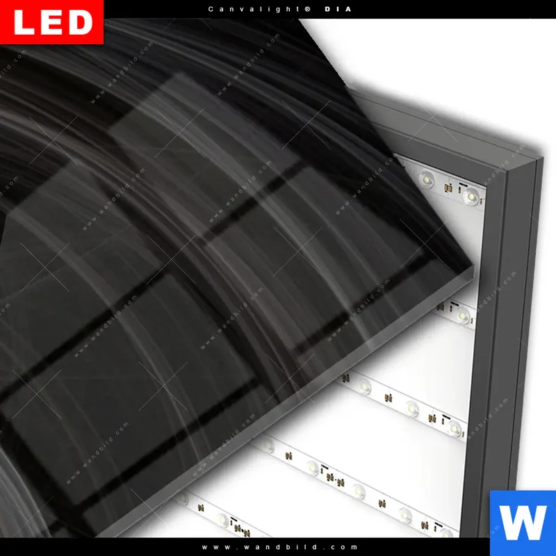 Wechselmotiv Acrylglas Canvalight® DIA | Lichtmalerei - Tanz der Linien | Schmal