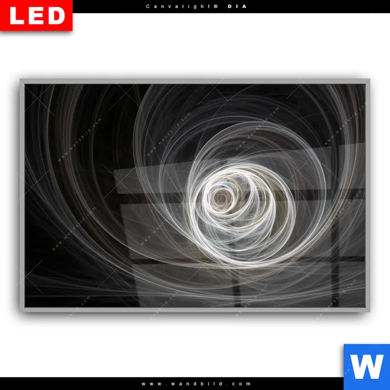 Leuchtbild Acrylglas Canvalight® DIA | Lichtmalerei - Tanz der Linien | Querformat