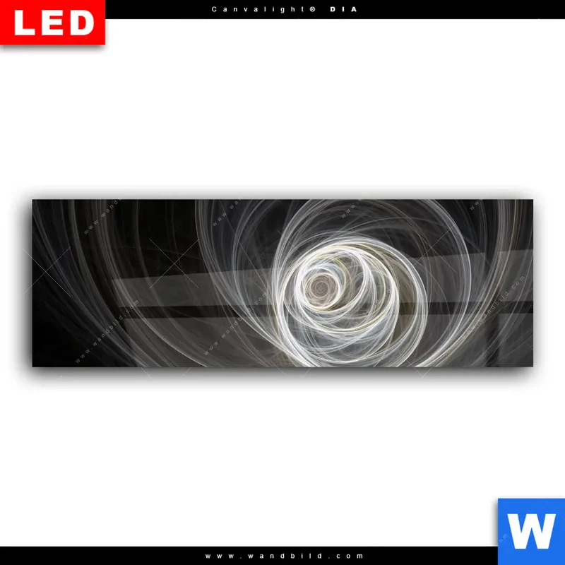 Wechselmotiv Acrylglas Canvalight® DIA | Lichtmalerei - Tanz der Linien | Panorama