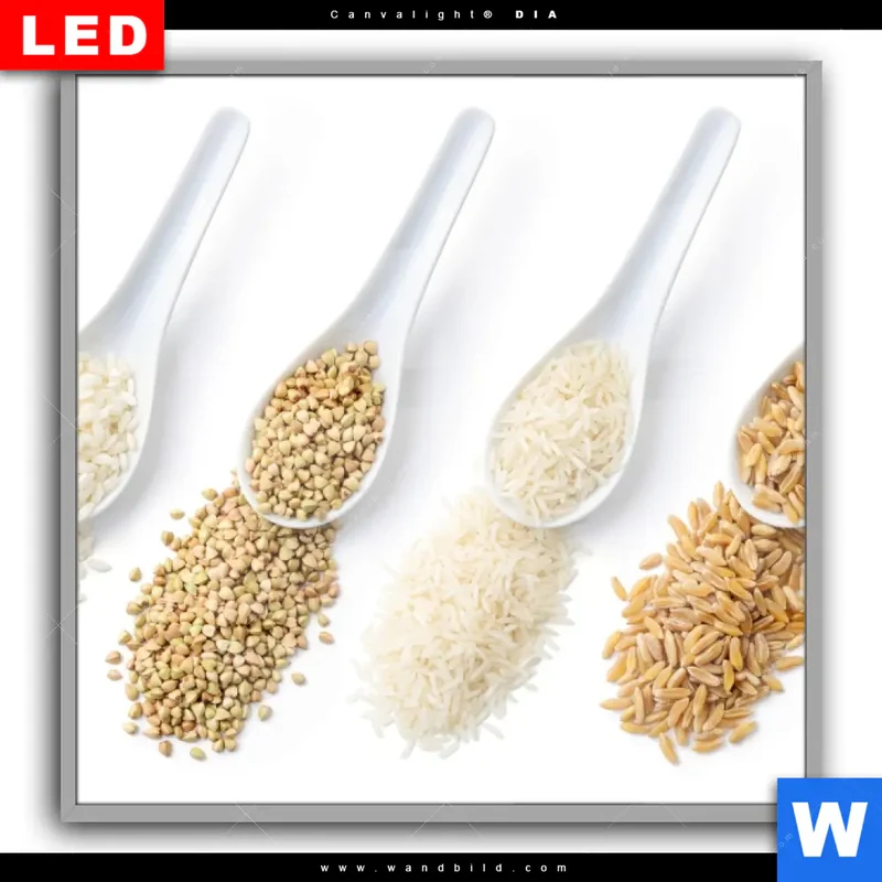 Leuchtbild Acrylglas Canvalight® DIA | Vielfalt im Löffel | Quadrat