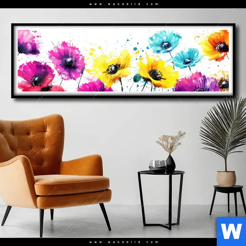 Poster | Bunte Blütenexplosion | Panorama
