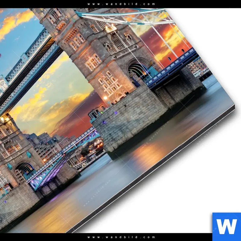Alu-Dibond Bild | Tower Bridge im Abendglanz | Quadrat