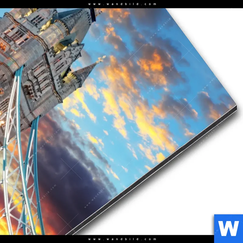 Alu-Dibond Bild | Tower Bridge im Abendglanz | Hochformat