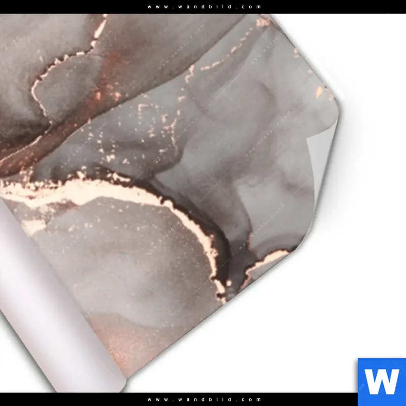 Poster | Fluid Art in edlen Metallic-Tönen | Panorama