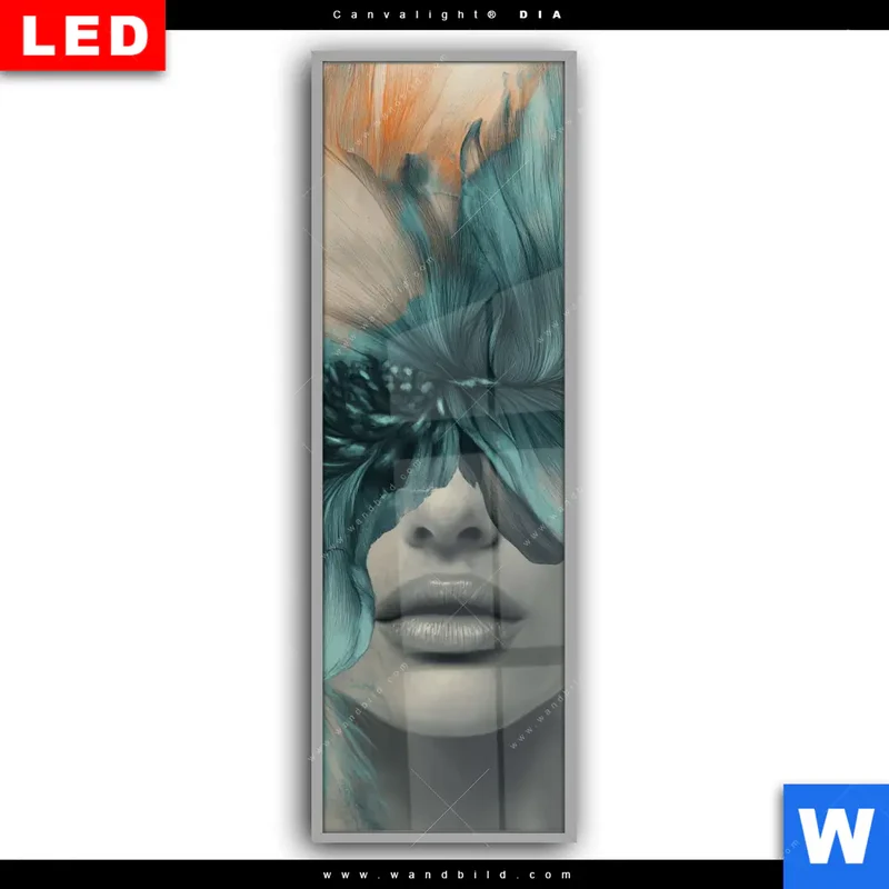 Leuchtbild Acrylglas Canvalight® DIA | Verhüllte Schönheit | Schmal