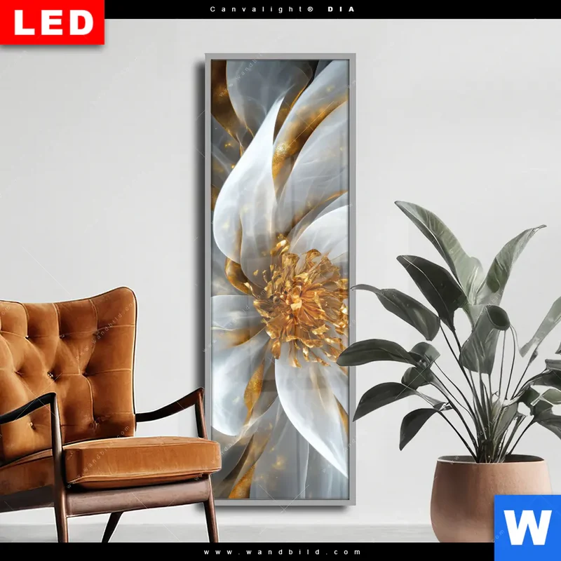 Wechselmotiv Acrylglas Canvalight® DIA | Zarte Luxusblüte | Schmal