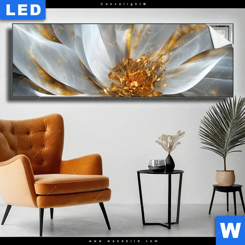 Canvalight® Leuchtbild | Zarte Luxusblüte | Panorama