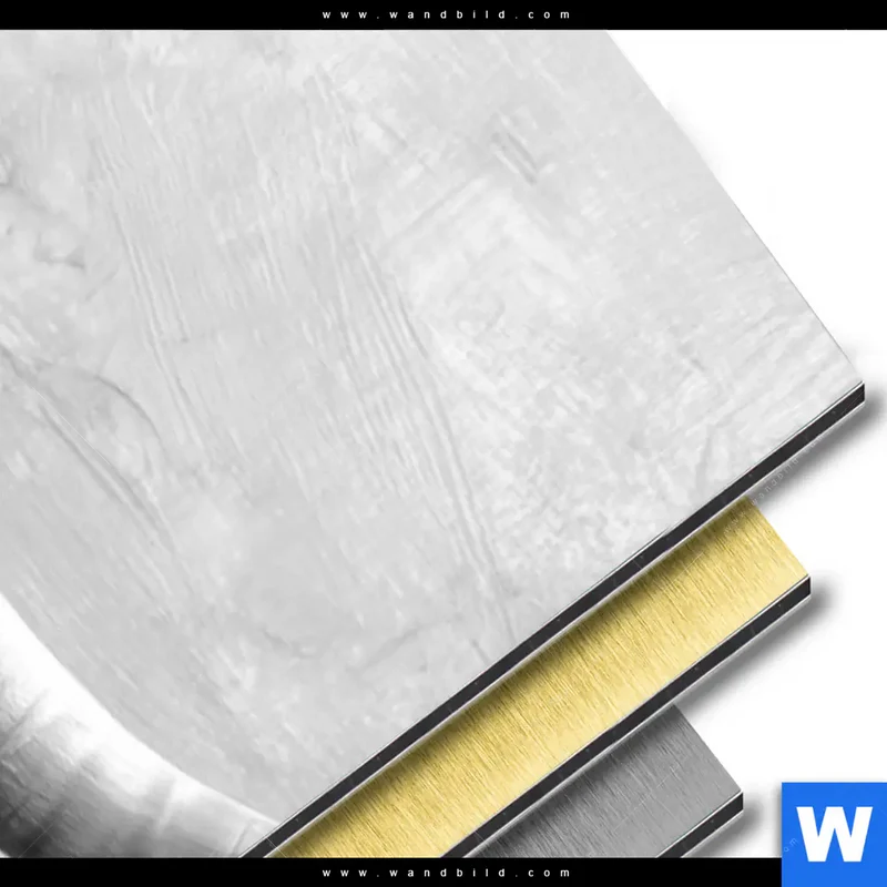 Aluminiumbild gebürstet | Hochlandrind - Majestätische Hörner | Schmal