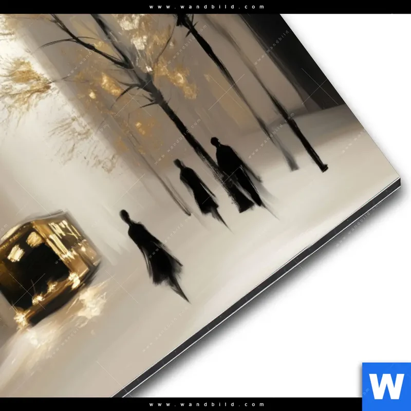Alu-Dibond Bild | Goldene Stille der Großstadt | Querformat