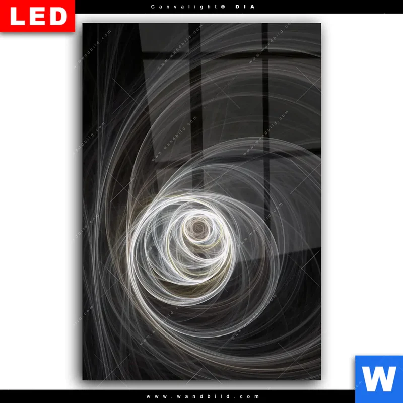 Wechselmotiv Acrylglas Canvalight® DIA | Lichtmalerei - Tanz der Linien | Hochformat