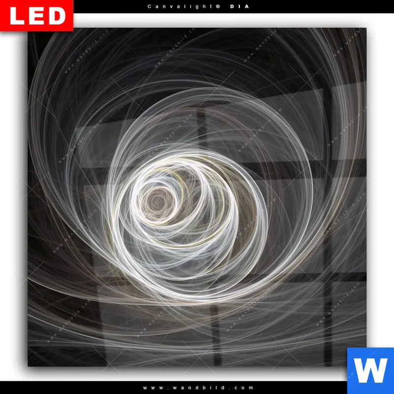 Wechselmotiv Acrylglas Canvalight® DIA | Lichtmalerei - Tanz der Linien | Quadrat