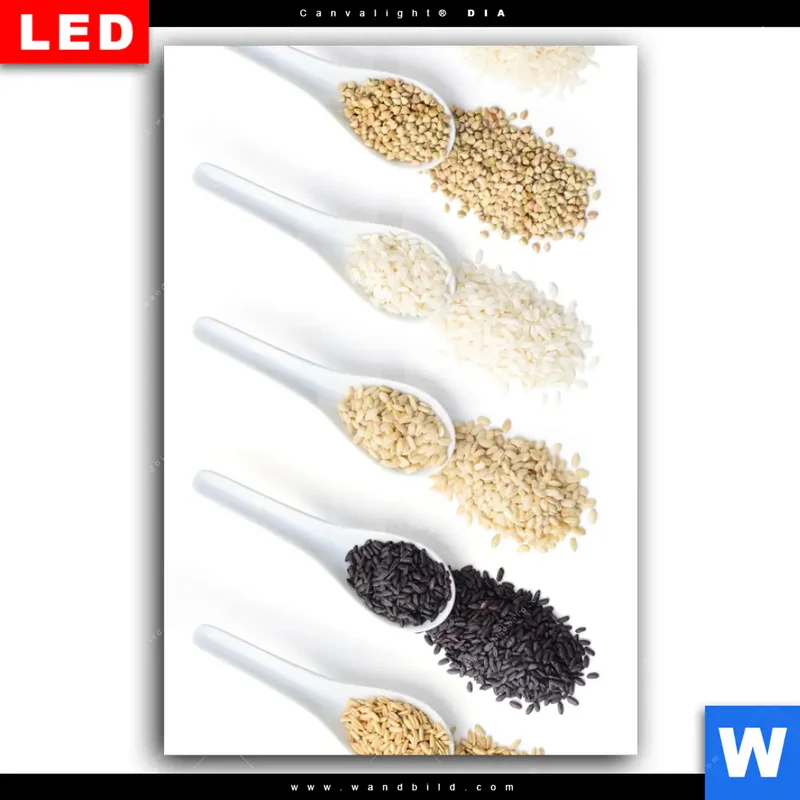 Wechselmotiv Acrylglas Canvalight® DIA | Vielfalt im Löffel | Hochformat