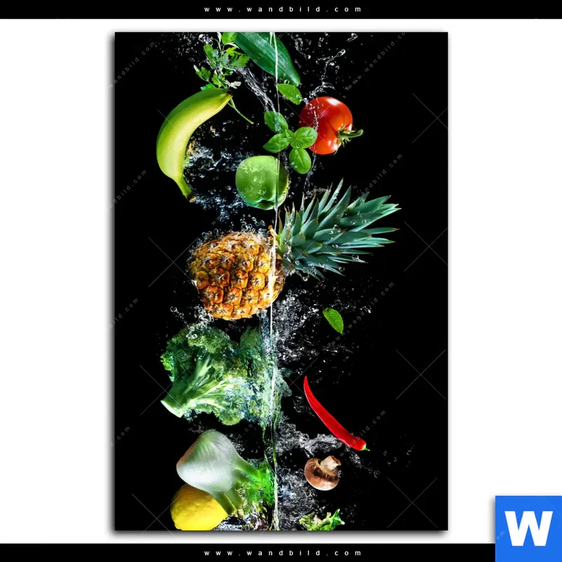 Poster | Obst & Gemüse - Splash-Moment | Hochformat