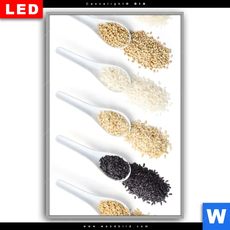 Leuchtbild Acrylglas Canvalight® DIA | Vielfalt im Löffel | Hochformat