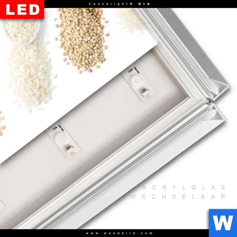 Leuchtbild Acrylglas Canvalight® DIA | Vielfalt im Löffel | Hochformat
