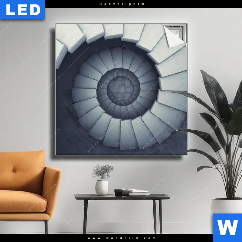 Canvalight® Leuchtbild | Stufen der Unendlichkeit | Quadrat