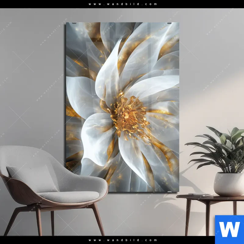 Acrylglasbild | Zarte Luxusblüte | Hochformat