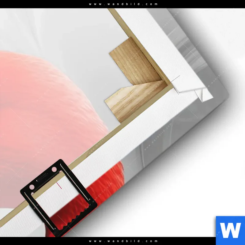 Leinwandbild | Roter Flamingo | Schmal