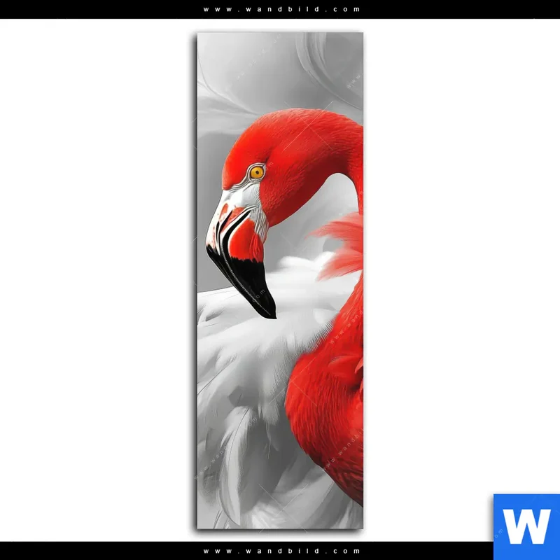 Acrylglasbild | Roter Flamingo | Schmal