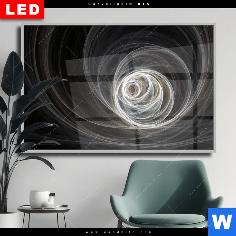 Wechselmotiv Acrylglas Canvalight® DIA | Lichtmalerei - Tanz der Linien | Querformat